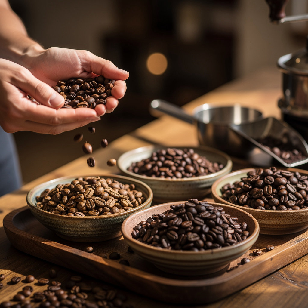 Mountain View Coffee Roasters Asheville artisan coffee beans and brewing equipment on display
